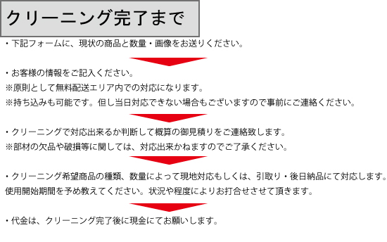 クリーニング完了まで